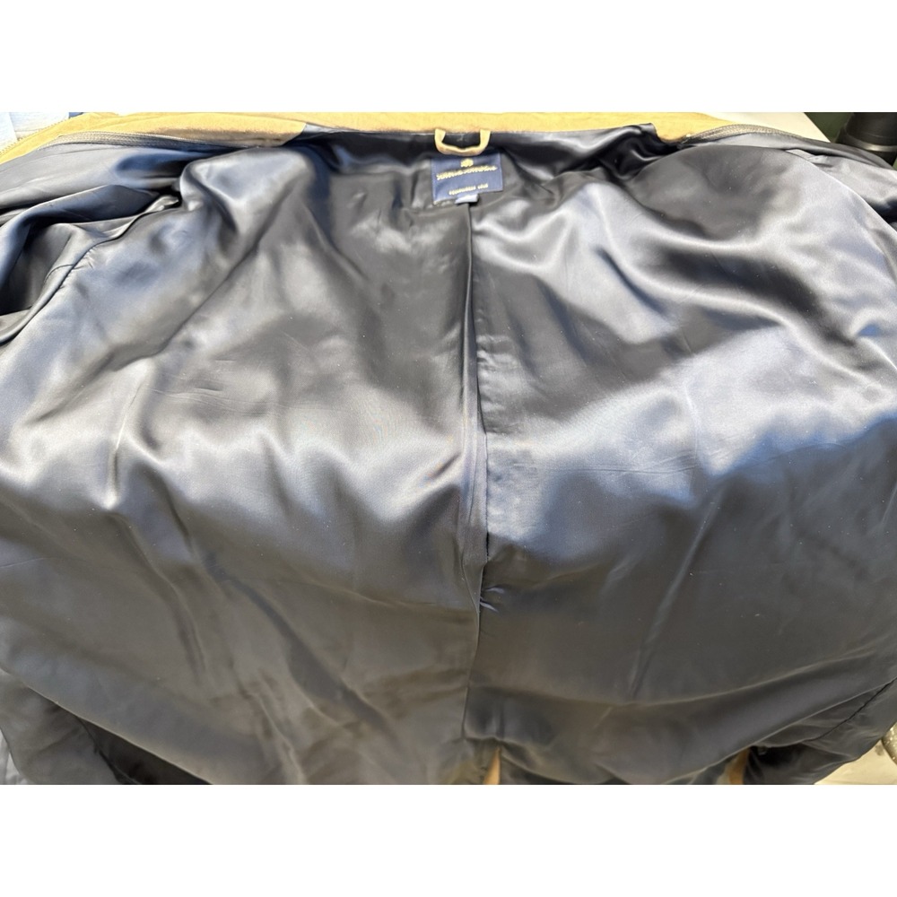 Brooks Brothers Leather Suede Field Jacket Men's XL Tan Zip Out Lining - Picture 16 of 16